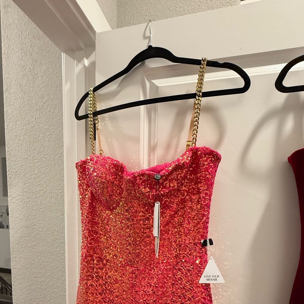 NADINE MERABI Pink Sequin Jumpsuit - Picture 4 of 10